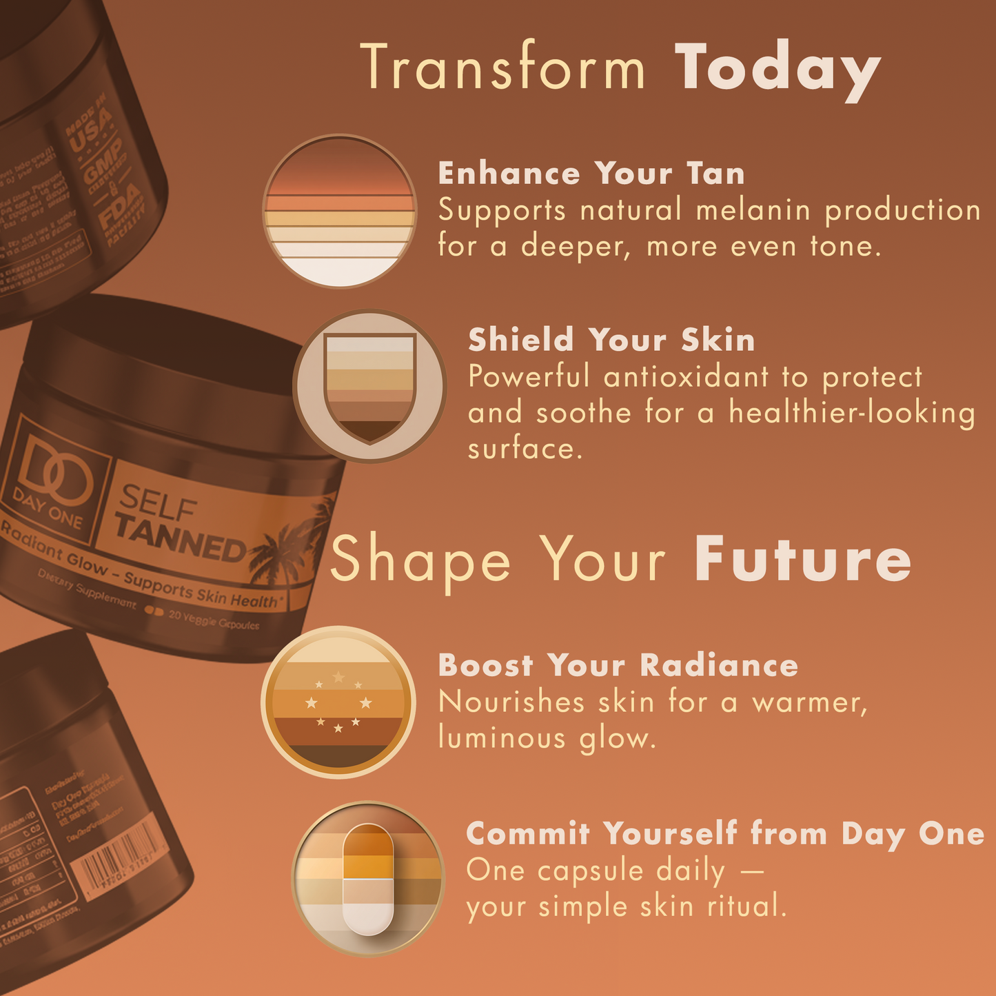 SELF TANNED — Tanning Pills Supplement